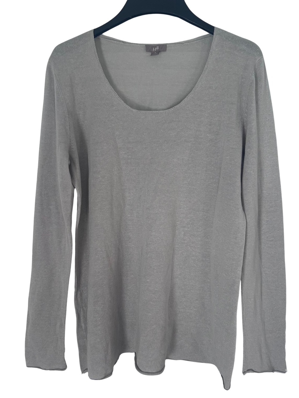 *MAKE OFFER* J. Jill Long Sleeve Scoop Neck Top Light weight sweater Gray MED